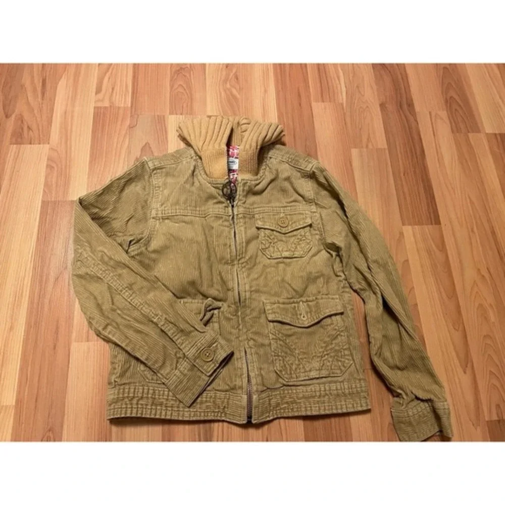 Old Navy Tan Corduroy Jacket‎ Girls Size Small Spring Coat Cute Boho